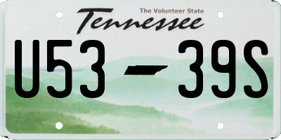 TN license plate U5339S
