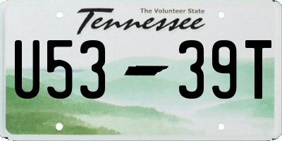 TN license plate U5339T
