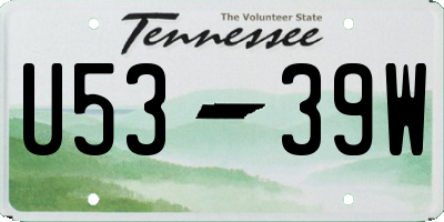 TN license plate U5339W