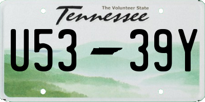 TN license plate U5339Y