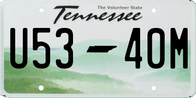 TN license plate U5340M