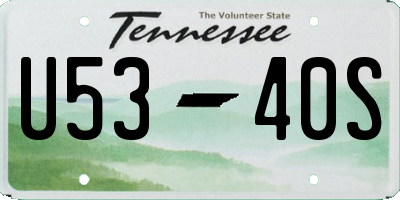 TN license plate U5340S