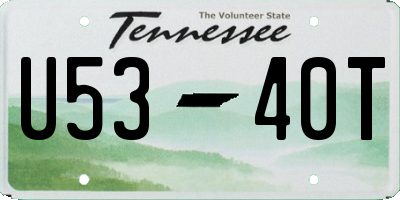 TN license plate U5340T
