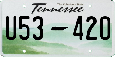 TN license plate U5342O