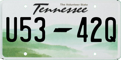 TN license plate U5342Q