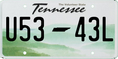 TN license plate U5343L
