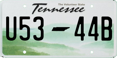 TN license plate U5344B