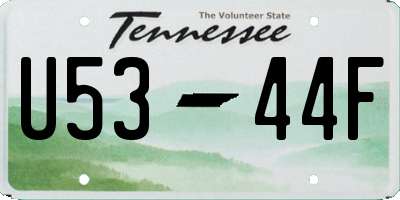 TN license plate U5344F