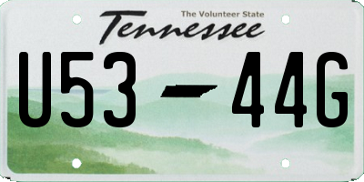 TN license plate U5344G