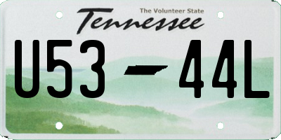 TN license plate U5344L