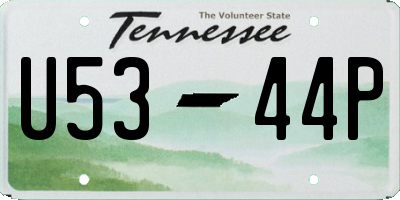 TN license plate U5344P