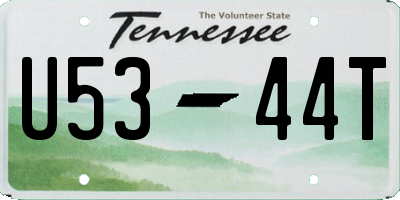 TN license plate U5344T