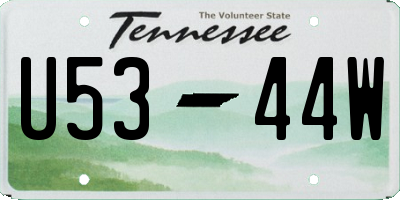 TN license plate U5344W
