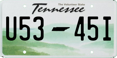 TN license plate U5345I