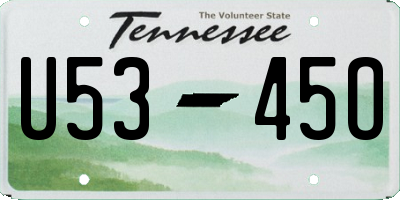 TN license plate U5345O