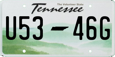 TN license plate U5346G