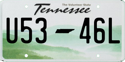 TN license plate U5346L
