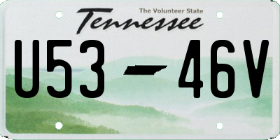 TN license plate U5346V