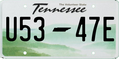 TN license plate U5347E