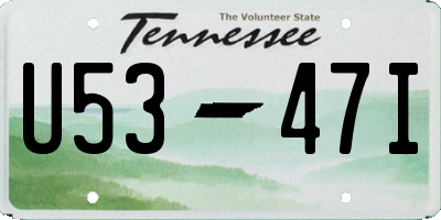 TN license plate U5347I