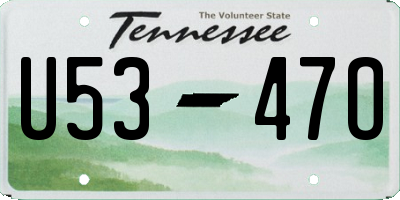 TN license plate U5347O