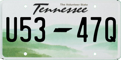 TN license plate U5347Q