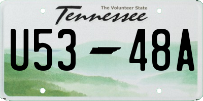 TN license plate U5348A
