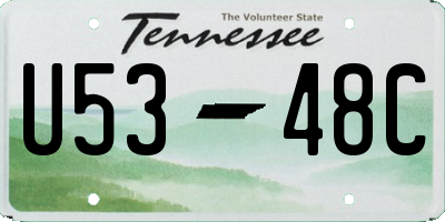TN license plate U5348C