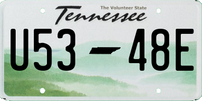TN license plate U5348E
