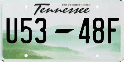TN license plate U5348F