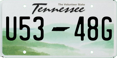 TN license plate U5348G