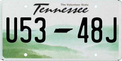 TN license plate U5348J
