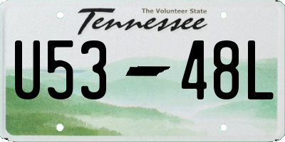 TN license plate U5348L