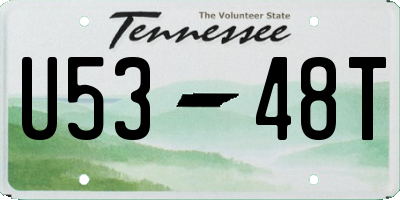 TN license plate U5348T