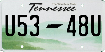 TN license plate U5348U