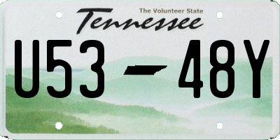 TN license plate U5348Y
