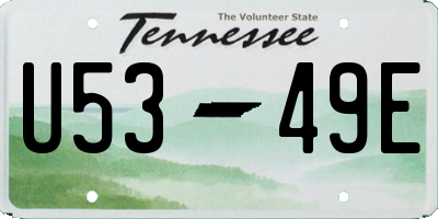 TN license plate U5349E