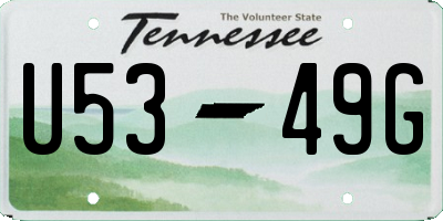 TN license plate U5349G