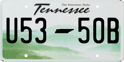 TN license plate U5350B
