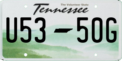 TN license plate U5350G