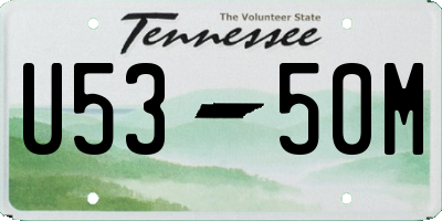 TN license plate U5350M