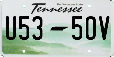 TN license plate U5350V