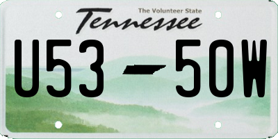 TN license plate U5350W