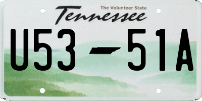 TN license plate U5351A