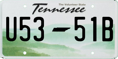 TN license plate U5351B