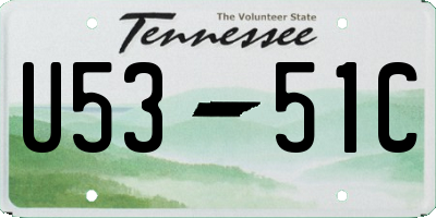 TN license plate U5351C