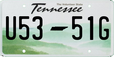 TN license plate U5351G