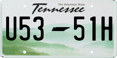 TN license plate U5351H