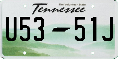 TN license plate U5351J