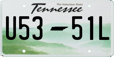 TN license plate U5351L